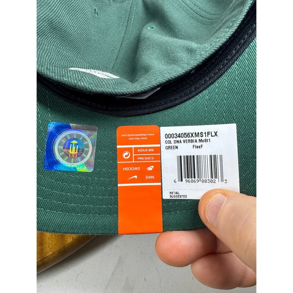 Nike‎ Michigan State Spartans Verbiage Swoosh Flex DNA Green Classic 99 Hat